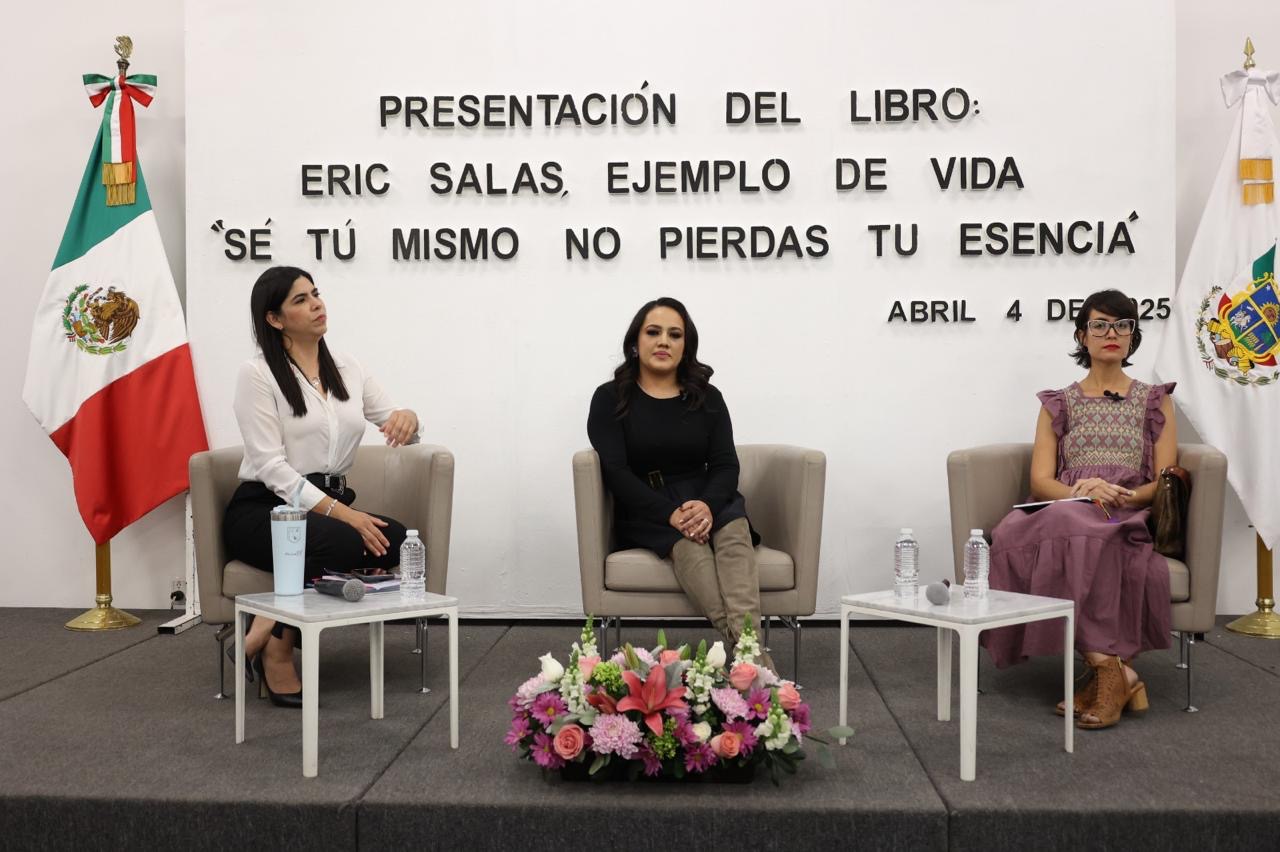 Eric Salas, político referente; Juliana Hernández